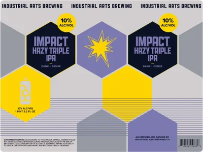 Impact Hazy Triple IPA label