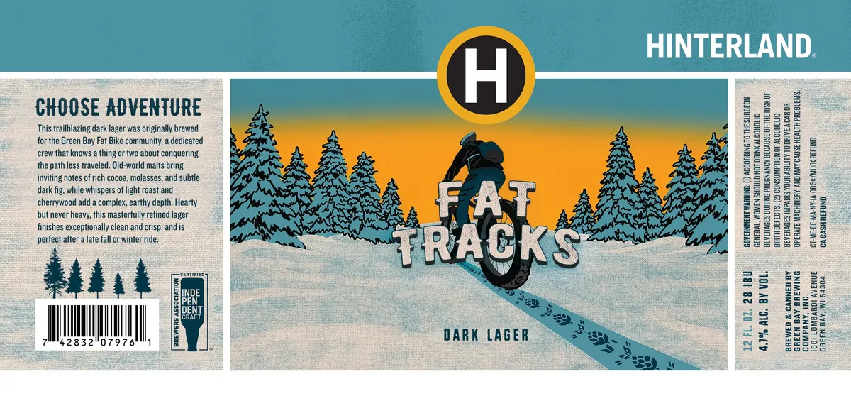 Fat Tracks Dark Lager label