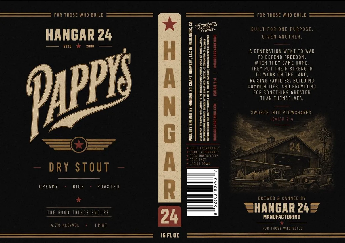 Pappy's Dry Stout label