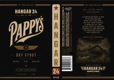 Pappy's Dry Stout label