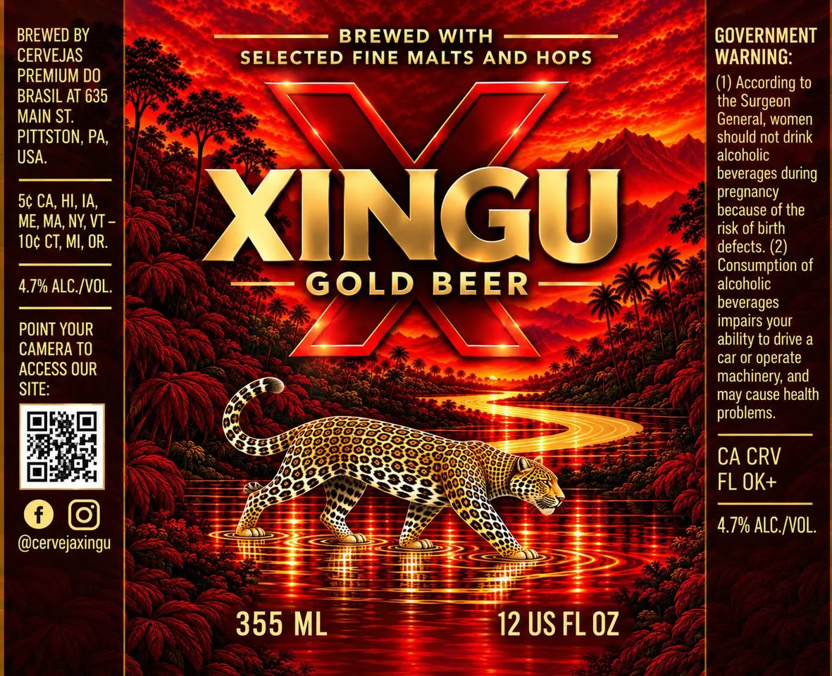 Xingu Gold Beer label