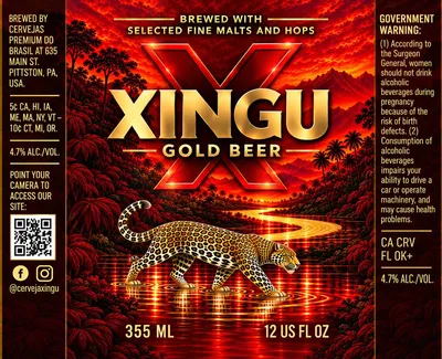 Xingu Gold Beer label