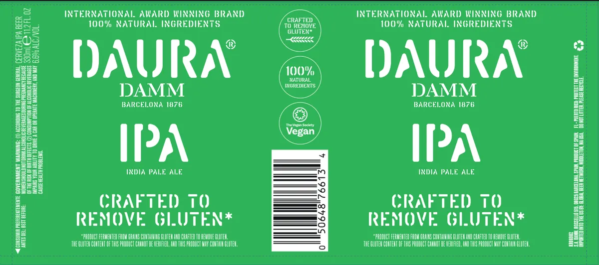 Daura Damm IPA label