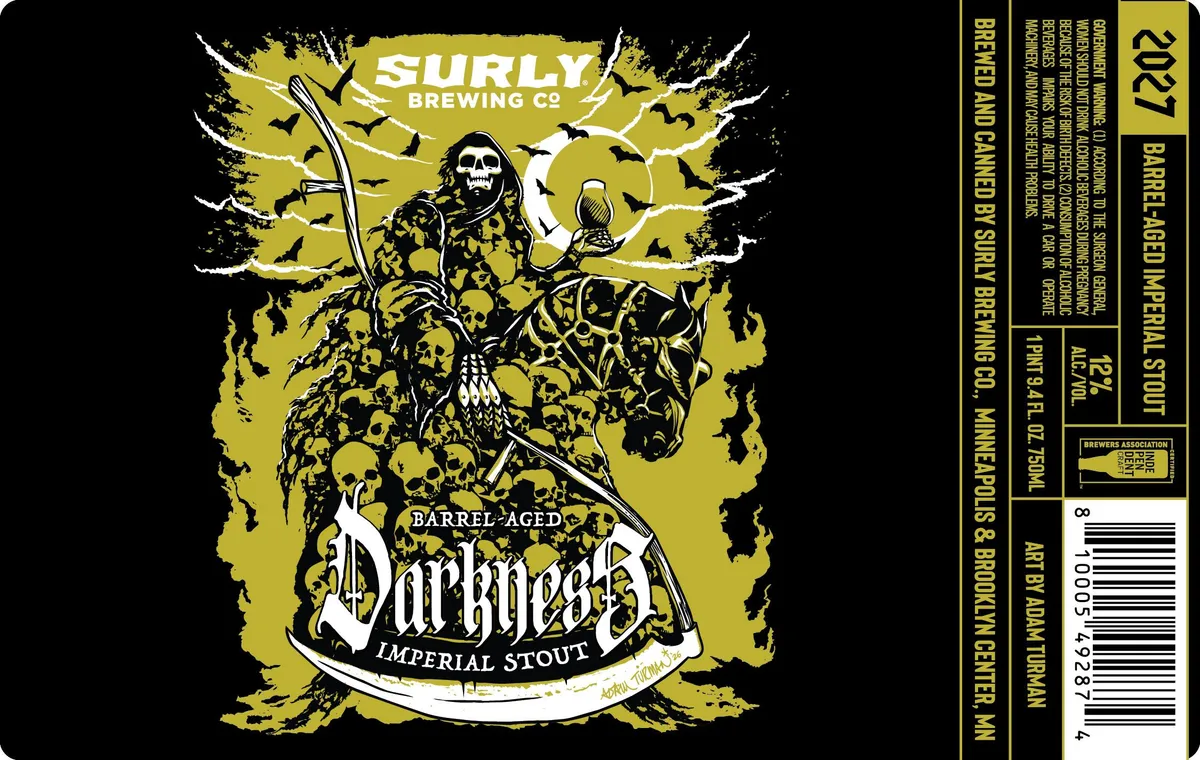 2027 Barrel Aged Darkness Imperial Stout label