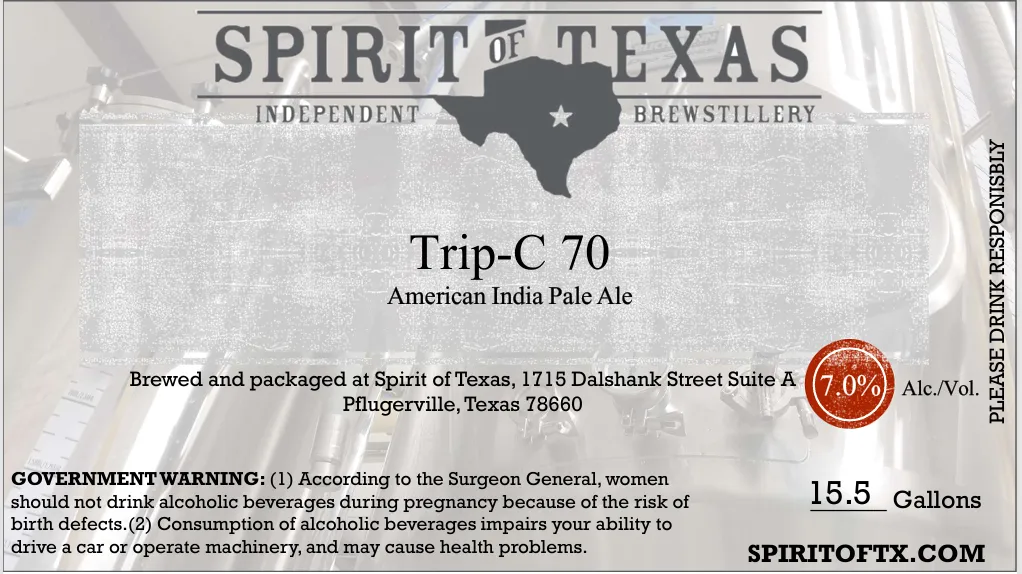 Trip-C 70 label