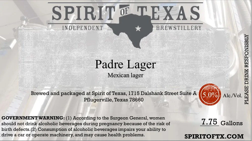 Padre Lager label