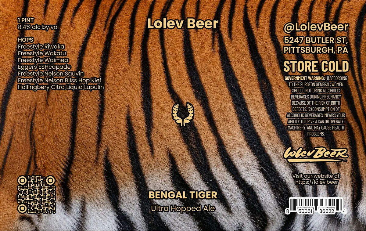 Bengal Tiger label