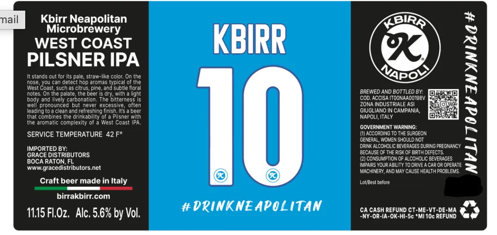 KBIRR West Coast Pilsner IPA label