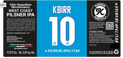 KBIRR West Coast Pilsner IPA label