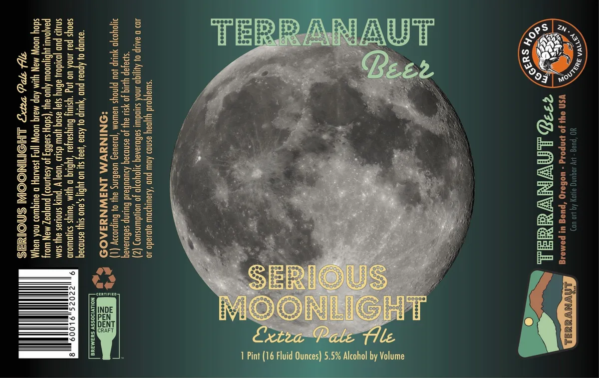 Serious Moonlight Extra Pale Ale label