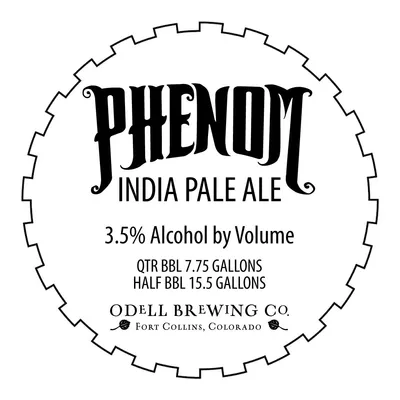 Phenom IPA label