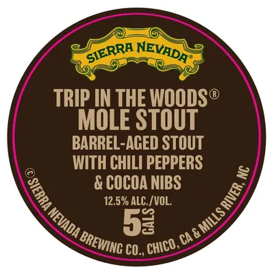 Trip In The Woods Mole Stout label