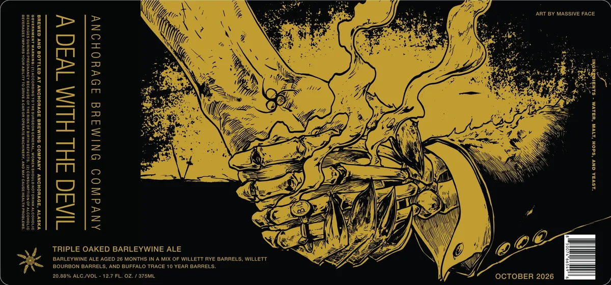 Triple Oaked Barleywine Ale label