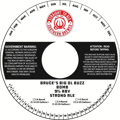 Bruce's Big Ol Buzz Bomb label