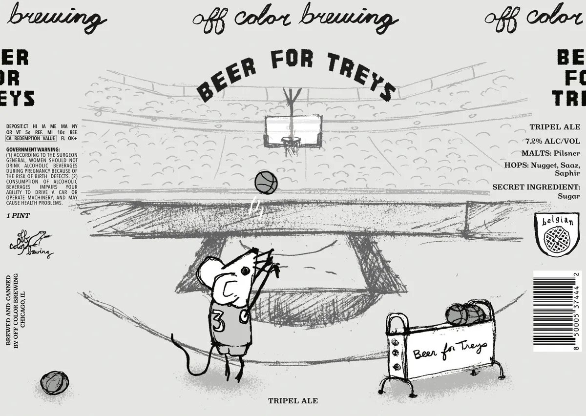 Beer For Treys label