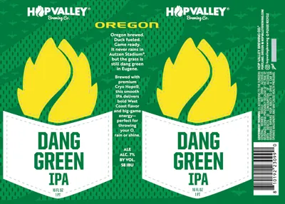 Dang Green IPA label
