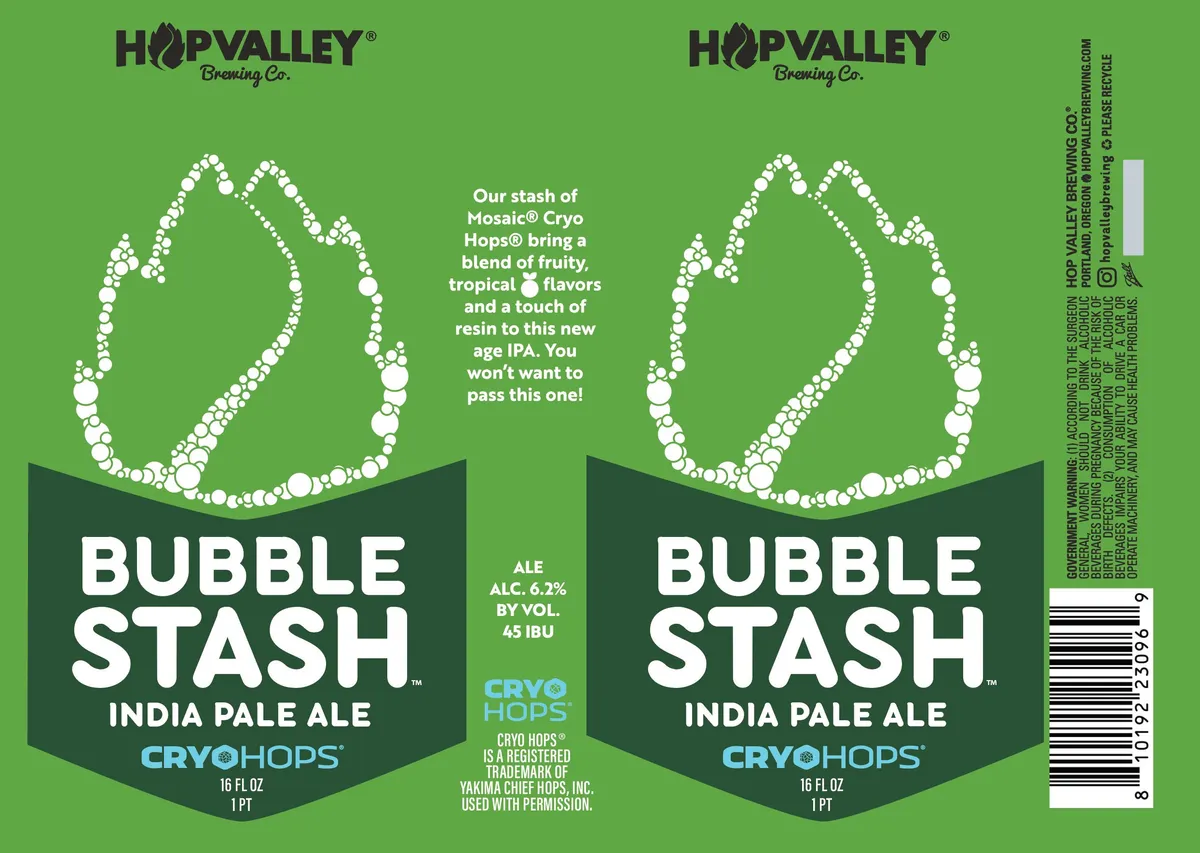 Bubble Stash label