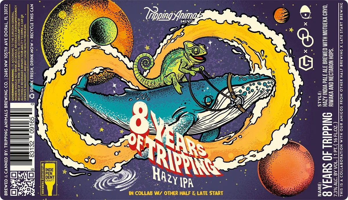 8 Years Of Tripping label