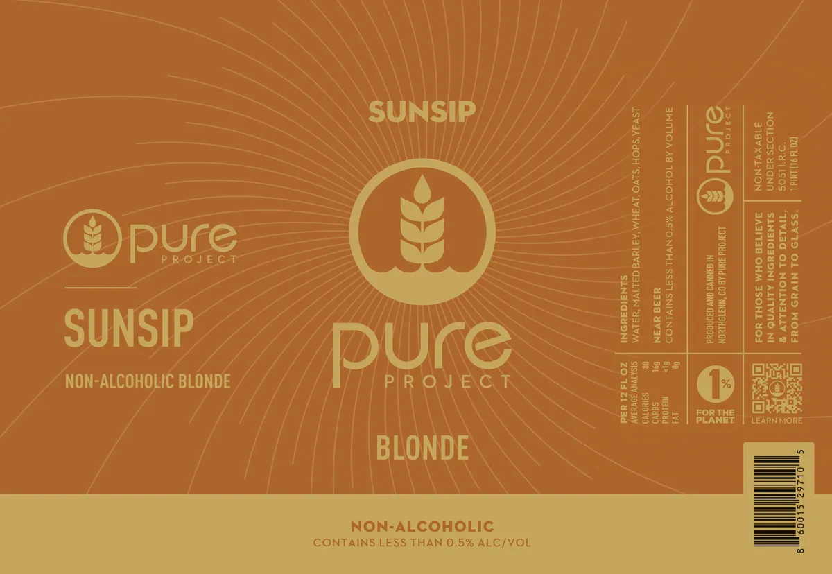Sunsip Non-Alcoholic Blonde label