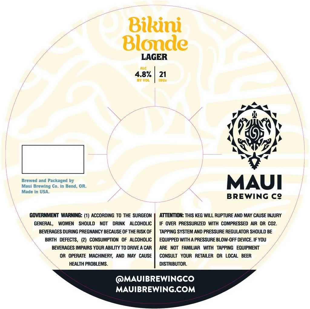 Bikini Blonde Lager label