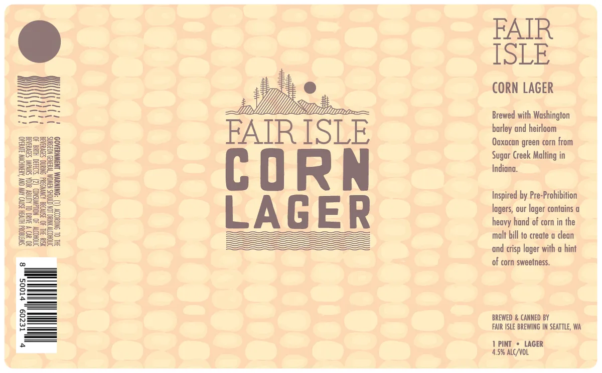 Corn Lager label