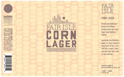 Corn Lager label