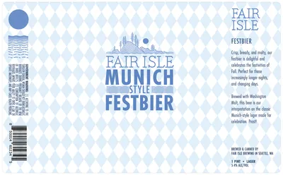 Fair Isle Munich Style Festbier label