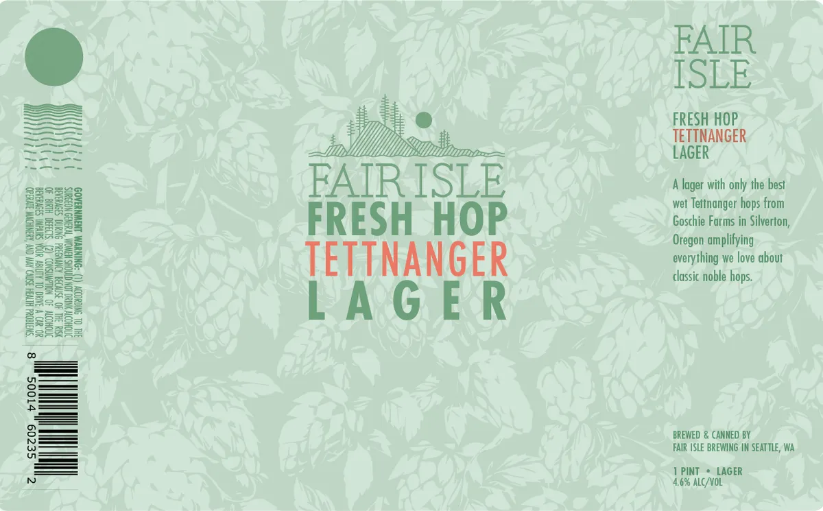 Fresh Hop Tettnanger Lager label