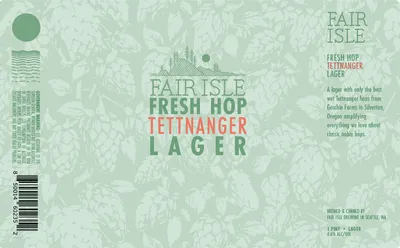 Fresh Hop Tettnanger Lager label