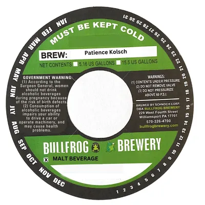 Patience Kolsch label