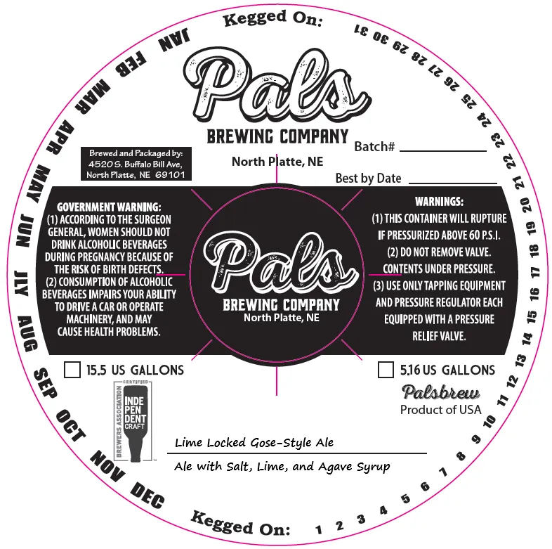 Lime Locked Gose-Style Ale label