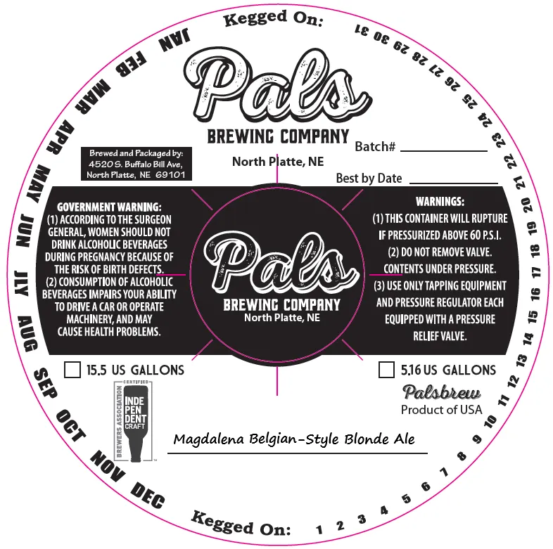 Magdalena Belgian-Style Blonde Ale label