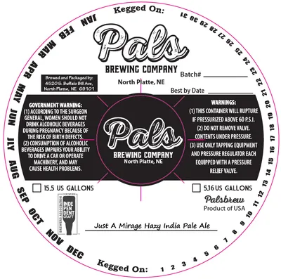 Just A Mirage Hazy India Pale Ale label