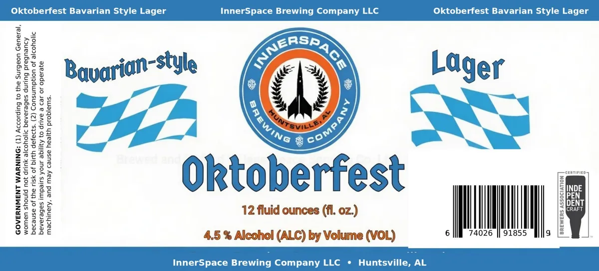 Oktoberfest Bavarian Style Lager label