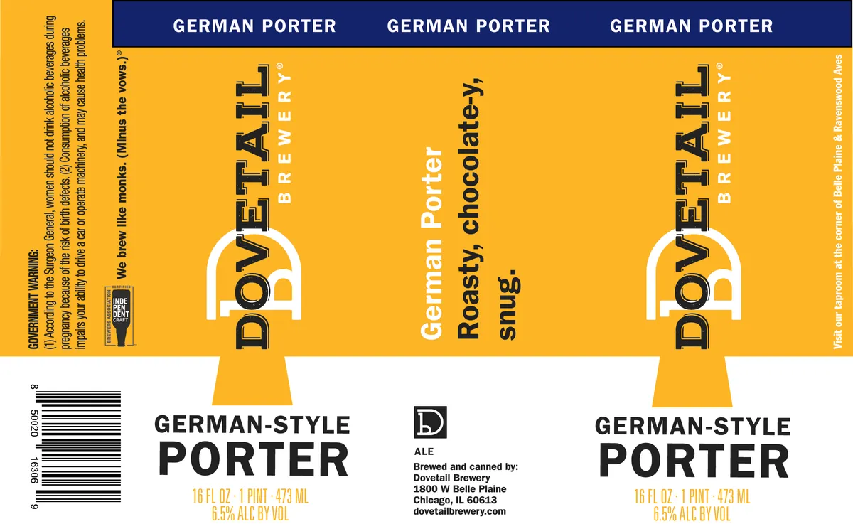 German-Style Porter label