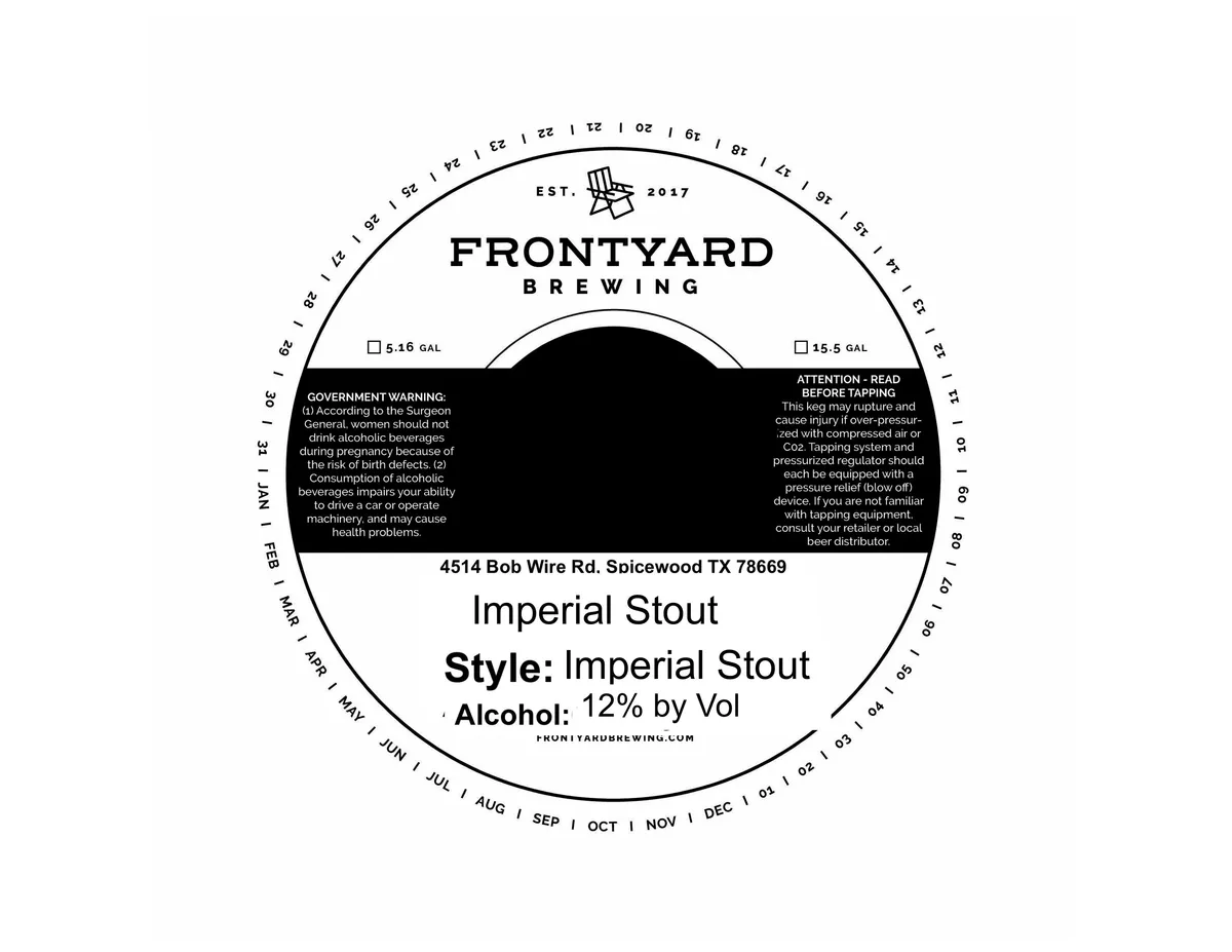 Imperial Stout label