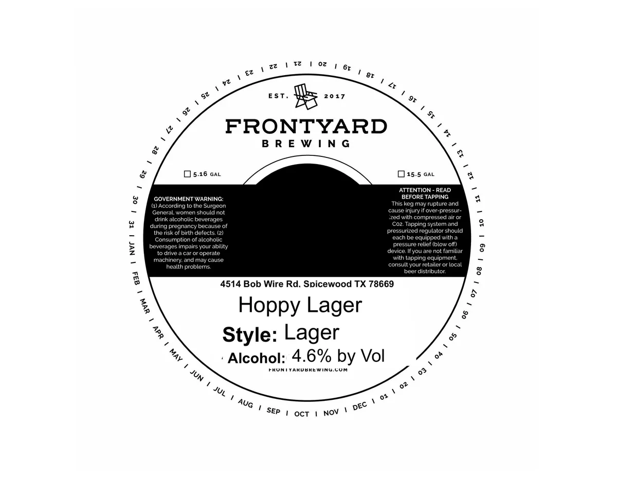 Hoppy Lager label
