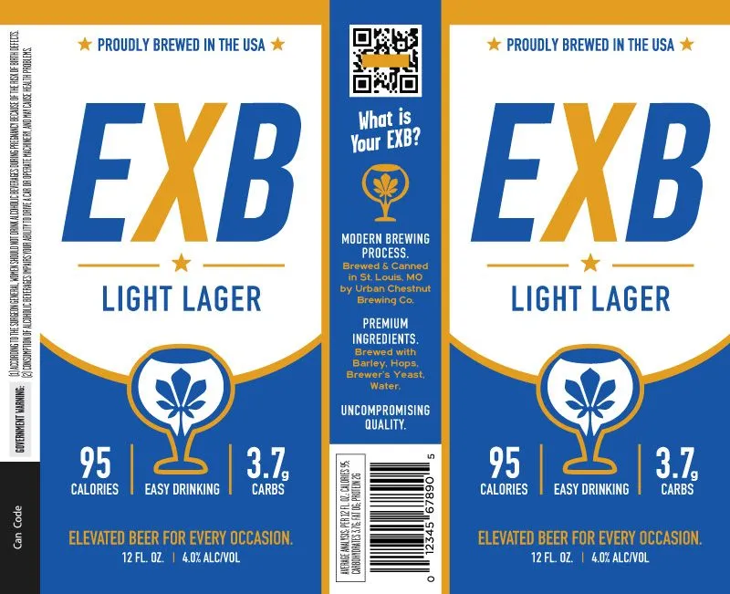 EXB Light Lager label