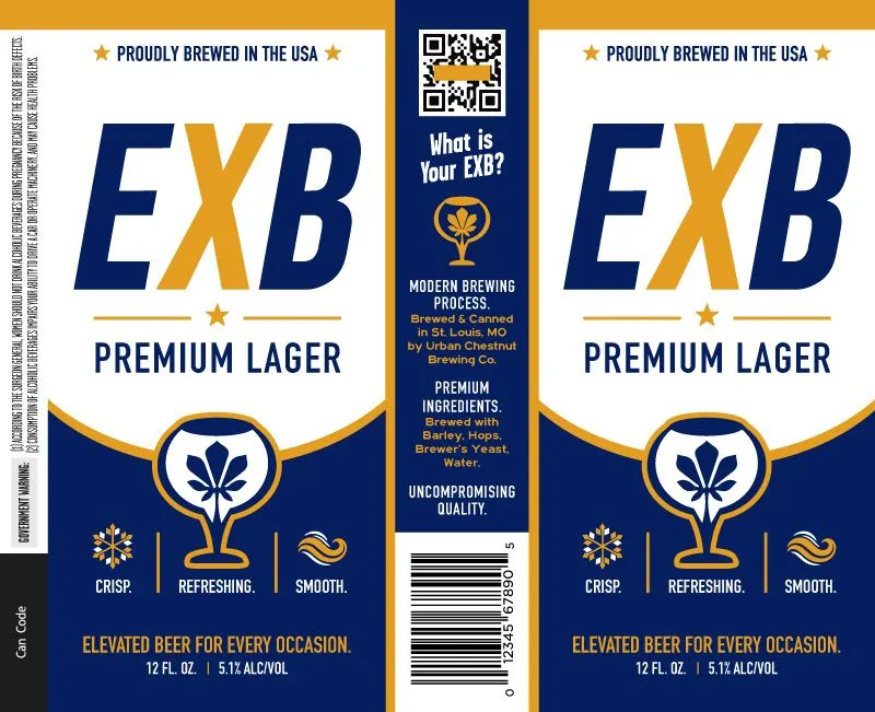 EXB Premium Lager label