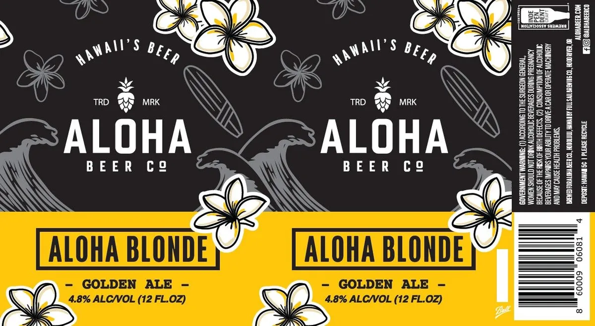 Aloha Blonde label