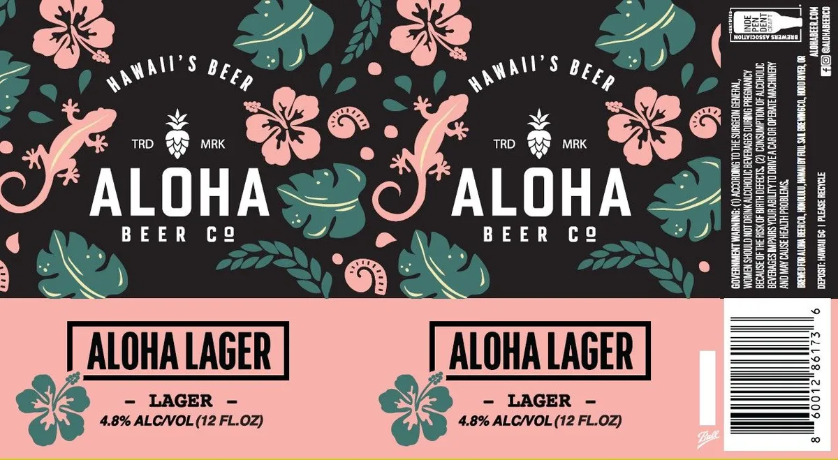 Aloha Lager label