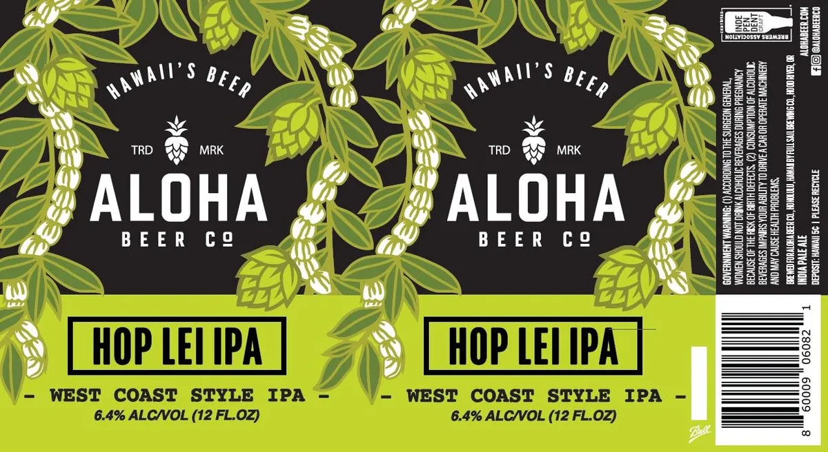 Hop Lei IPA label
