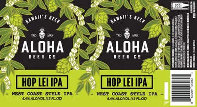 Hop Lei IPA label