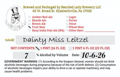 Dainty Miss Leitzel label