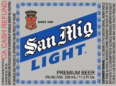 San Mig Light label