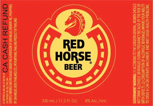 Red Horse Beer label