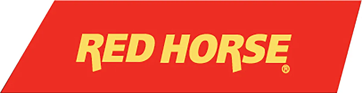 Red Horse Beer label art — RED HORSE