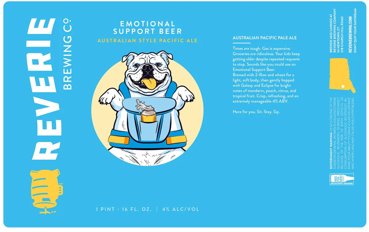 Emotional Support Beer label