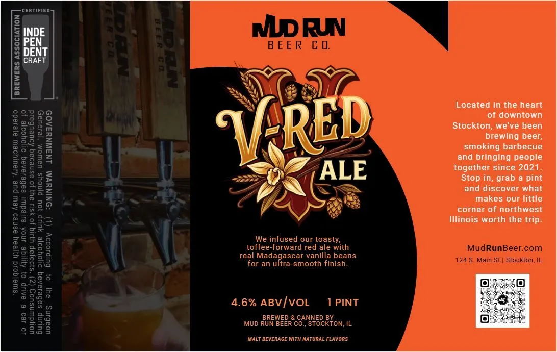 V-Red Ale label