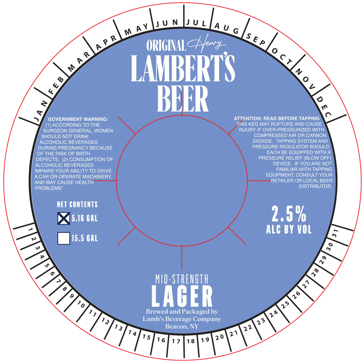 Original Henry Lambert's Beer label
